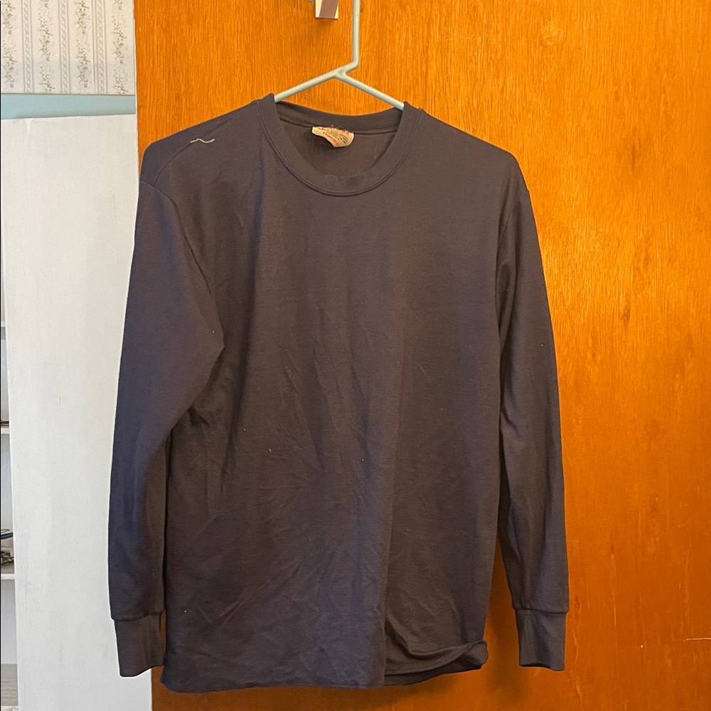 Men's Navy Blue Long Sleeve Shirt